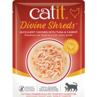 Catit Cat Wet Food Divine  Shreds  Chicken With Tuna & Carrot 75g