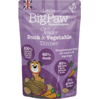  Little BigPaw Tender Duck & Vegetable Dinner Wet Dog Food 150g 