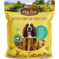 Dog Fest Chicken Strips On Chewy Stick For Adult Dogs - 500g