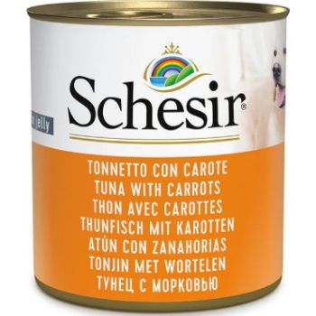  Schesir Dog Wet Food in Jelly Can-Tuna With Carrot 285g 