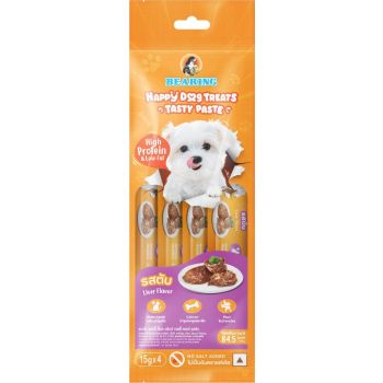 Bearing Happy Dog Creamy Treats Liver Flavor-15g*4 