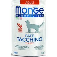 Monge Monoprotein Cat Wet Food Adult Turkey Grain Free 85g