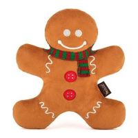 Christmas Dog Toys Holly Jolly Gingerbread Man