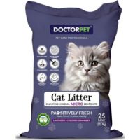 Doctor Pet Super Clumping Micro Bentonite Cat Litter - Lavender Scented - 25L