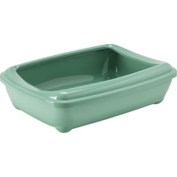  Moderna Arist-O-Tray-Cat Litter Tray 43 x 30.9 x 12.3 cm (With Rim)-Green 