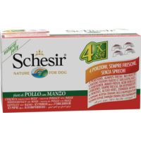 Schesir Dog Wet Food-Chicken Fillets With Beef 340G