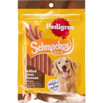  Pedigree Schmackos Stix Grilled Liver Dog Treats - 70G 