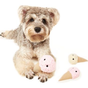  FOFOS Plush Ice Cream Dog Toys 