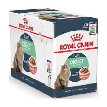  Royal Canin Cat WET FOOD - DIGEST SENSITIVE (POUCHES)Box of 12x85g 