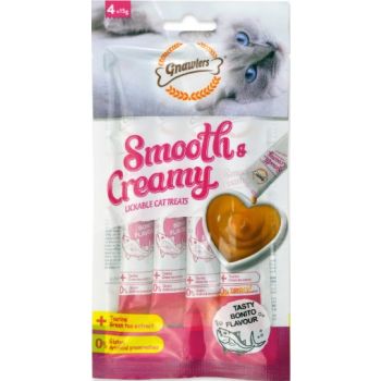  Gnawlers Smooth & Creamy Lickable Cat Treats (4pcsx15g) - Bonito Flavour 