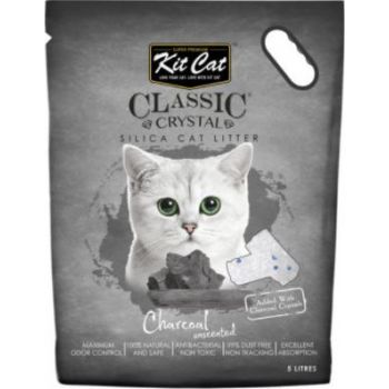  Kit Cat Classic Crystal Cat Litter – Charcoal Unscented (5 Litres) 