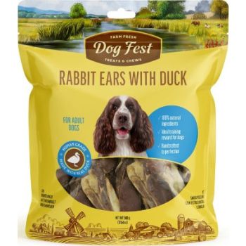  Dog Fest Rabbit Ears With Duck For Adult Dogs - 500g 