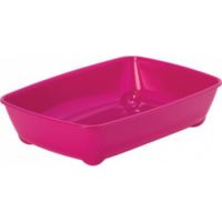 Moderna Arist-O-Tray-Cat Litter Tray W/OUT RIM (PINK ) MEDIUM