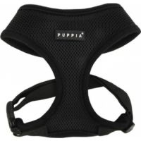 PUPPIA SOFT HARNESS-AC30 BLACK MEDIUM