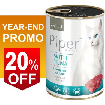  Piper Sterilised Cat Wet Food With Tuna 400g 