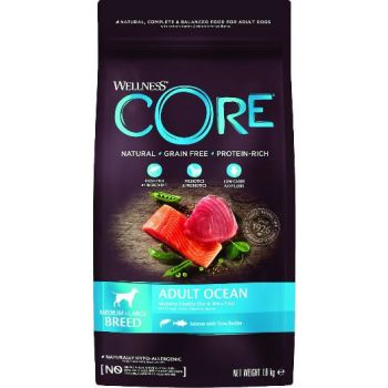  Wellness Core Grain Free Dog Ocean Salmon & Tuna - Dog food -1.8kg 