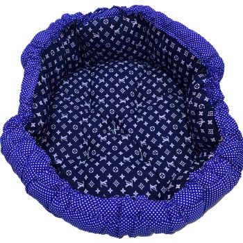  Puppod Round Bed Navy Blue 2in1 70cm 