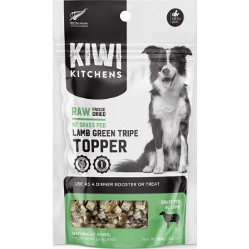  Kiwi Kitchens Raw Freeze Dried Grass Fed Lamb Green Tripe Topper Dog 150g 