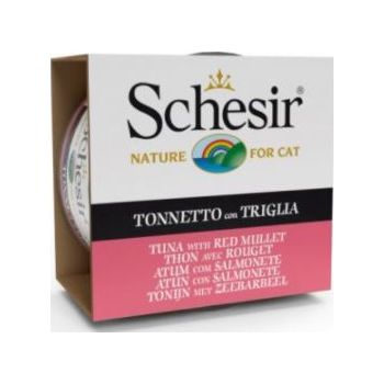  Schesir Cat Wet Food Can Jelly Tuna with Red Mullet 85g 
