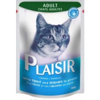Plaisir Cats Chunks in Gravy Trout and Shrimps Pouch 100g