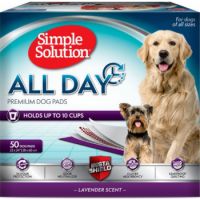Simple Solution All Day 6-Layer Premium Dog Pads,( 50 Pads) 23 X 24 In (1PC LEFT)