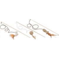 Ferplast PA 4998 Wooden fishing Rod with Mouse for Cat Toys