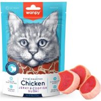 Wanpy Cat treats  Chicken Jerky and Codfish Sushi for Cats 80g