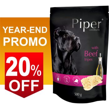  PIPER Dog Food Beef Tripes Sachet 500g 