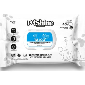  PetShine Wet Wipes Talco 40Pcs	30 x 20 cm 