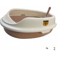 Nutrapet Small Open Cat Toilet L32cmX W43cmsXH14.3 Cms Brown