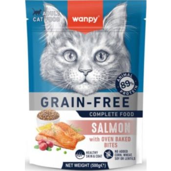  Wanpy Grain Free Complete Food for Adult Cat – Salmon Recipe 500g 