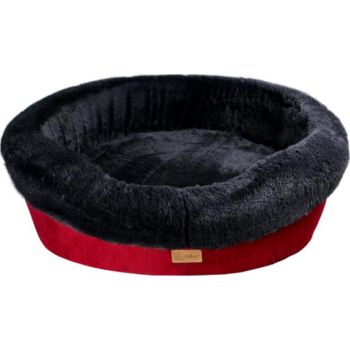  Dubex Feline Go Donut Round Bed For Cats And Dogs, Red And Black Color Medium: 80 x 25 
