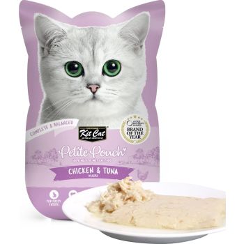  Kit Cat Petite Pouch Wet Food  Chicken & Tuna  70g 