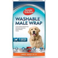 Simple Solution Washable Male Dog Wraps Large waist 29"-31"