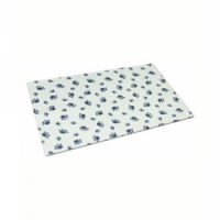 Dry Mate Dog Bowl Place Mat Paw Stripe/Grey/Black 16x28 in