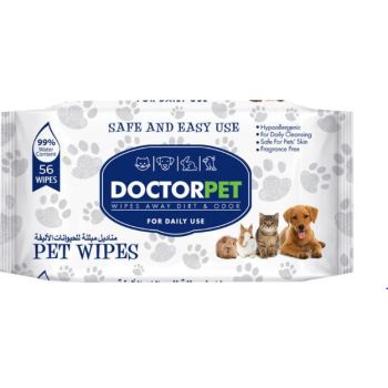  Doctor Pet Wipes for Cats and Dogs 56 Sheets XLarge 