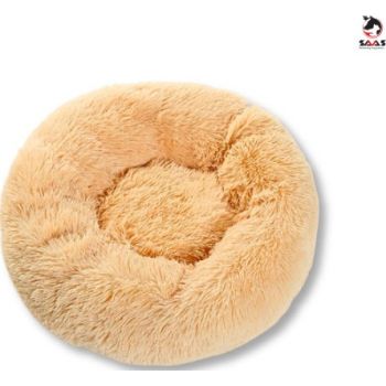  Saas Donut Pluffy Pet Bed Apricot M 60CM 