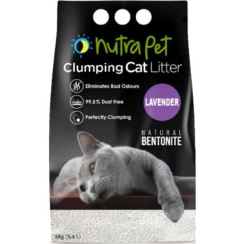  NUTRAPET CAT TURKISH BENTONITE 5KG LAVENDER ( SCENTED+ CLUMPING) 