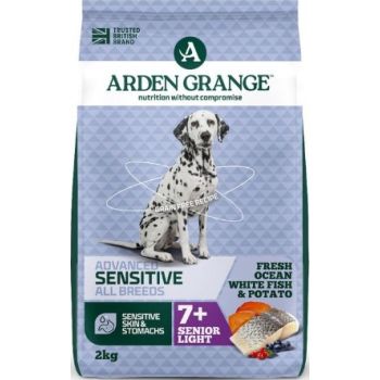  Arden Grange Advanced Sensitive All Breeds Senior Light Fresh Ocean White Fish & Potato Dry Dog Food 2kg 