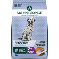 Arden Grange Advanced Sensitive All Breeds Senior Light Fresh Ocean White Fish & Potato Dry Dog Food 2kg