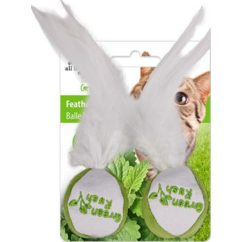  Green Rush - Feather Ball Cat Toys 