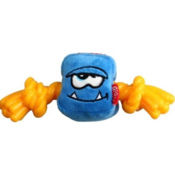  GiGwi Blue Monster Rope with Squeaker inside – Plush/TPR (Medium) 