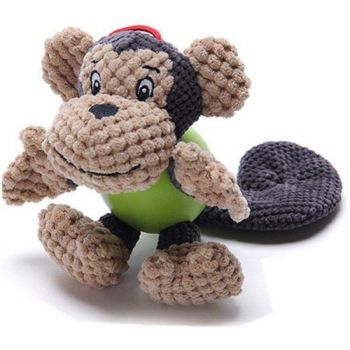  Pawsitiv Dog Toys Monkey with Rubber Ball Large (098) 
