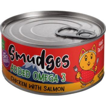  Smudges Adult Cat Wet Food With Chicken Salmon In Gravy 80g 