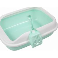 Pado Cat Litter Tray - Assorted Colors - Blue / Pink / Green / Grey - 49 X 36 X 17 Cm