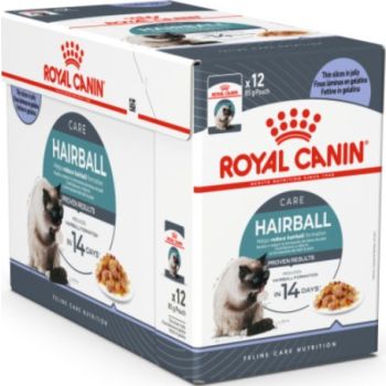  Royal Canin  Hairball Care Jelly (Wet Food - Pouches) 12 x 85 g 
