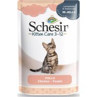 Schesir Kitten Pouch Jelly Chicken Fillets 85gm