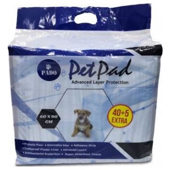  Pado Pet Pad 60X90 cm(Medium)-40+5 Pcs{Advanced Layer Protection} 