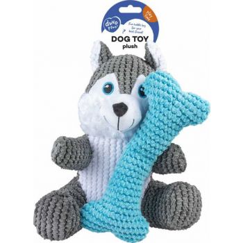  Duvo Dog Plush Toys Duo Husky + Bone M - 27,5x27,4x16,5cm Multicolour 