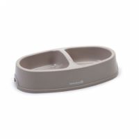 Beeztees Plastic Dinner Set for Dog, 2X0.4L - Beige